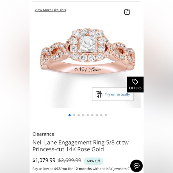 Neil Lane Bridal Set Rose Gold - Picture 5 of 6